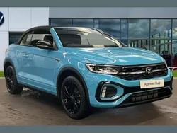 Teal blue black New 2025 VW T-Roc Cabriolet R-line Cabriolet | £32,690 (Super price)