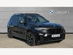 Black Used 2022 BMW X7 M Sport SUV | £50,495 (Fair price)