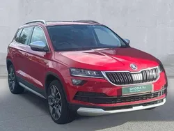 Velvet red metallic Used 2019 Skoda Karoq Scout 4x4 SUV | £17,650 (Fair price)