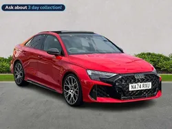 Red New 2025 Audi RS3 Comfort Hatchback | £64,999 (A bit pricey)
