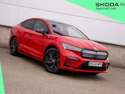 Velvet red metallic Used 2024 Skoda Enyaq iV vRS SUV | £32,795 (Super price)