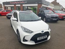 White Used 2021 Toyota Yaris Hybrid Hatchback | £16,995 (A bit pricey)