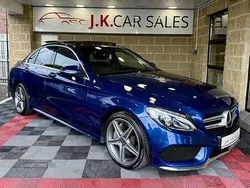Blue Used 2017 Mercedes C250 AMG Line Premium Sedan | £13,295 (Good price)