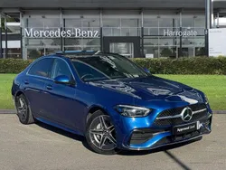 Blue Used 2024 Mercedes C300e AMG Line Premium Plus Sedan | £37,400 (Fair price)