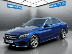 Blue Used 2017 Mercedes C250 AMG line Sedan | £13,993 (Good price)