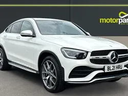 White Used 2021 Mercedes GLC300 AMG line Coupe | £35,250 (A bit pricey)