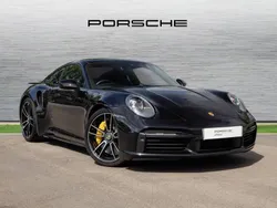 Jet black metallic Used 2021 Porsche 911 Turbo S | £141,890 (Fair price)