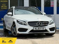 White Used 2018 Mercedes C200 AMG Line Premium Estate | £13,450 (Fair price)