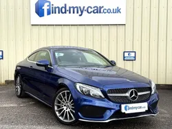 Blue Used 2018 Mercedes C200 AMG line Coupe | £17,499 (Fair price)