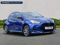 Blue Used 2021 Toyota Yaris Hybrid Hatchback | £15,310 (Fair price)