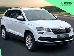 Moon white metallic Used 2019 Skoda Karoq SE L SUV | £15,955 (Fair price)
