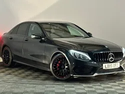 Black Used 2015 Mercedes C220 AMG line Sedan | £7,995 (A bit pricey)