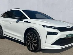 Moon white metallic New 2025 Skoda Enyaq iV SportLine SUV | £41,290 (Expensive)