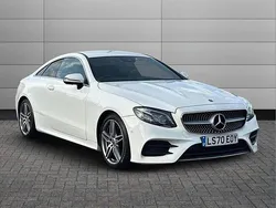 Polar white Used 2020 Mercedes E220 AMG Line Premium Coupe | £21,450 (Fair price)