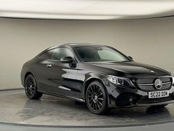 Obsidian black metallic finish Used 2022 Mercedes C300 AMG line Coupe | £27,300 (Good price)