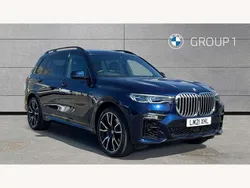 Blue Used 2021 BMW X7 M Sport SUV | £51,790 (Fair price)