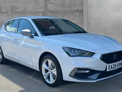 Metallic glacial white New 2025 Seat Leon FR Hatchback | £26,990 (Expensive)