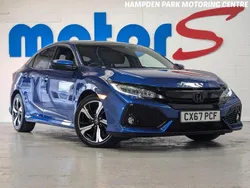 Brilliant sport blue Used 2018 Honda Civic EX Hatchback | £13,680 (A bit pricey)