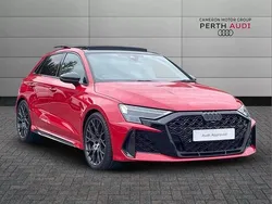 Red New 2025 Audi RS3 Comfort Hatchback | £67,995 (Expensive)