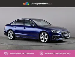 Blue Used 2020 Audi A4 S-Line Sedan | £20,697 (Fair price)