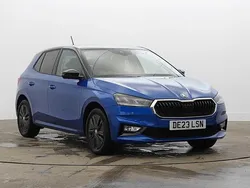 Race blue metallic black body / magic pearl effect roof Used 2023 Skoda Fabia Colour Edition Hatchback | £15,000 (Fair price)