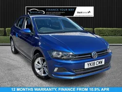Blue Used 2018 VW Polo SE Hatchback | £8,795 (Fair price)