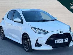 White Used 2023 Toyota Yaris Hybrid Design Hatchback | £17,219 (Fair price)