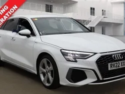 White Used 2022 Audi A3 Sportback S-Line Hatchback | £22,319 (Expensive)