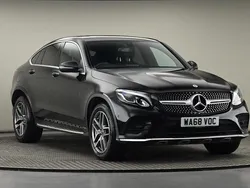 Obsidian black Used 2018 Mercedes GLC220 AMG line Coupe | £21,300 (Fair price)