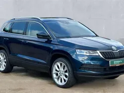 Petrol blue metallic Used 2019 Skoda Karoq SE L SUV | £16,490 (A bit pricey)
