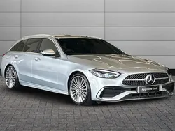 High tech silver Used 2024 Mercedes C300 AMG Line Premium Estate | £34,850 (Fair price)