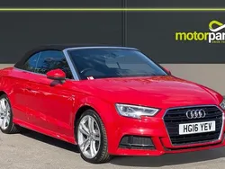 Red Used 2016 Audi A3 Cabriolet S-Line Cabriolet | £13,500 (Fair price)