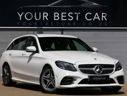 White Used 2019 Mercedes C200 AMG Line Premium Estate | £16,277 (Fair price)