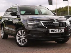 Black magic pearl effect Used 2021 Skoda Karoq SE L SUV | £16,595 (Fair price)