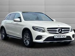 Polar white Used 2018 Mercedes GLC220 AMG Line Premium Estate | £20,695 (Fair price)