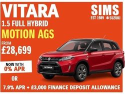 Red Used 2024 Suzuki Vitara SUV | £29,049