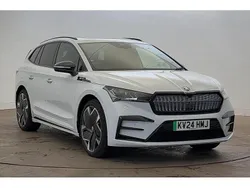 Moon white metallic Used 2024 Skoda Enyaq iV vRS SUV | £33,754 (Super price)