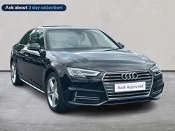 Black Used 2018 Audi A4 S-Line Sedan | £14,061 (Fair price)