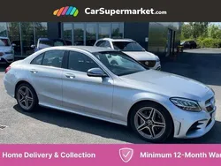 Silver Used 2019 Mercedes C220 AMG line Sedan | £18,597 (Fair price)
