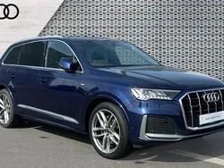 Blue Used 2021 Audi Q7 S-Line SUV | £39,317 (Fair price)