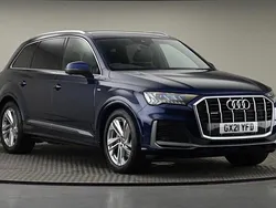 Navarra blue metallic Used 2021 Audi Q7 S-Line SUV | £37,150 (Good price)