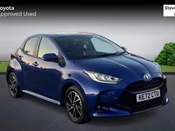 Blue Used 2023 Toyota Yaris Hybrid Design Hatchback | £17,494 (Fair price)