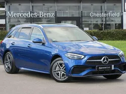 Blue Used 2024 Mercedes C300e AMG Line Premium Plus Estate | £40,700 (Fair price)