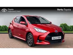 Red Used 2022 Toyota Yaris Hybrid Design Hatchback | £17,068 (Fair price)