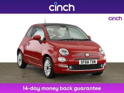 Red Used 2018 Fiat 500 Lounge Hatchback | £8,149 (A bit pricey)