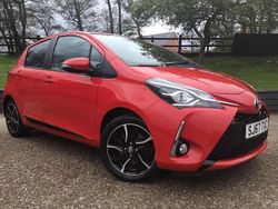 Red Used 2017 Toyota Yaris Design Hatchback | £9,990 (Fair price)