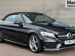 Black Used 2016 Mercedes C220 AMG Line Premium Plus Cabriolet | £16,076 (Fair price)