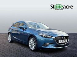 Blue Used 2018 Mazda 3 Inclusive Hatchback | £13,495 (A bit pricey)