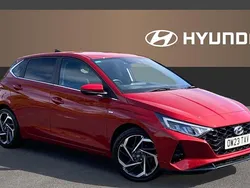 Red Used 2023 Hyundai i20 Premium Hatchback | £15,350 (Fair price)