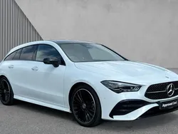 Moonstone white metallic Used 2024 Mercedes CLA220 AMG Line Premium Plus Sedan | £32,093 (Fair price)